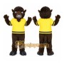 Brown Buffalo Mascot Costume with Custom Logo