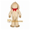 Beige Dog Mascot Costume with Custom Logo Beige Dog Mascot Costume with Custom Logo