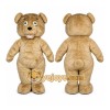 Brown Bear Mascot Costume with Custom Logo