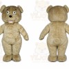 Brown Bear Mascot Costume with Custom Logo