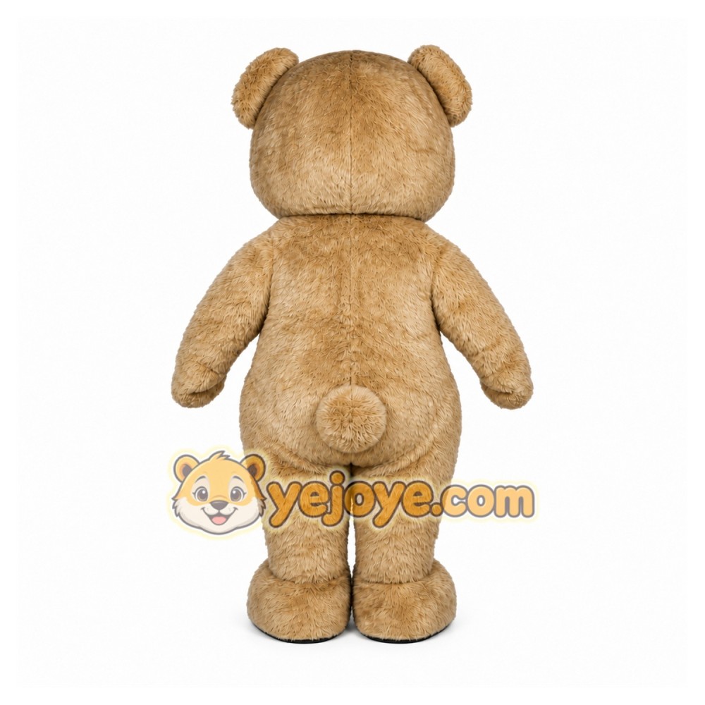 Brown Bear Mascot Costume with Custom Logo