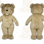 Brown Bear Mascot Costume with Custom Logo