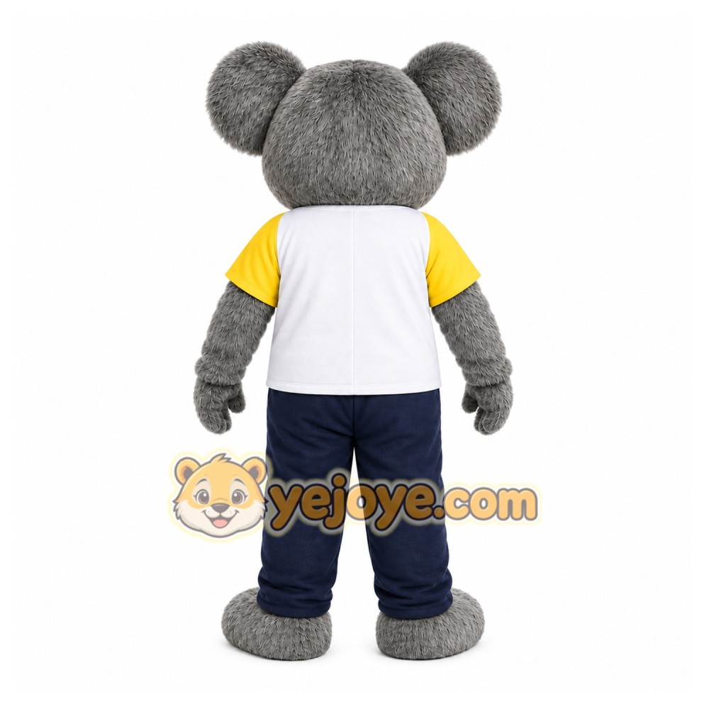 Gray Koala Mascot Costume with Custom Logo Gray Koala Mascot Costume with Custom Logo
