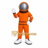 Orange Astronaut Mascot Costume with Custom Logo