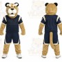 Tan Cougar Mascot Costume with Custom Logo