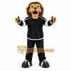 Black Lion Mascot Costume with Custom Logo Black Lion Mascot Costume with Custom Logo