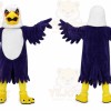 Blue Eagle Mascot Costume with Custom Logo