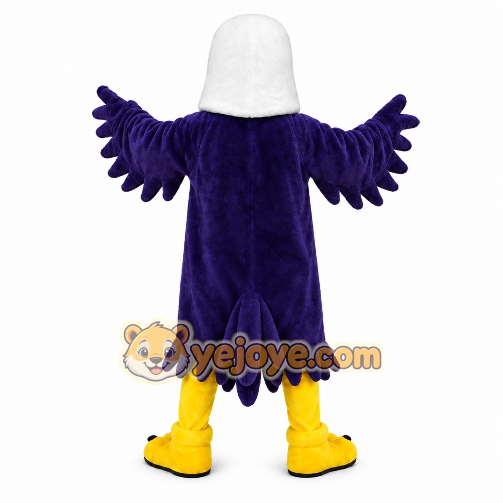 Blue Eagle Mascot Costume with Custom Logo Blue Eagle Mascot Costume with Custom Logo