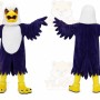 Blue Eagle Mascot Costume with Custom Logo