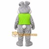 Gray Rabbit Mascot Costume with Custom Logo Gray Rabbit Mascot Costume with Custom Logo