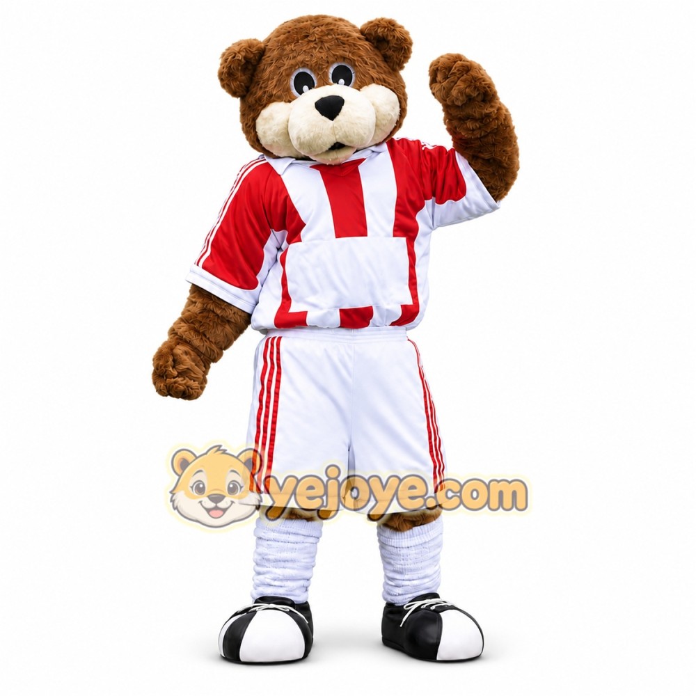 Brown Bear Mascot Costume with Custom Logo Brown Bear Mascot Costume with Custom Logo