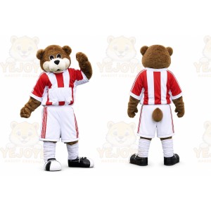 Brown Bear Mascot Costume with Custom Logo