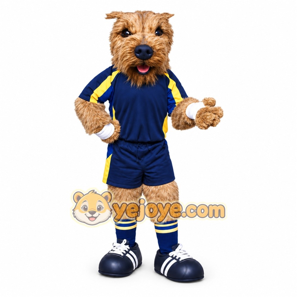 Brown Dog Mascot Costume with Custom Logo Brown Dog Mascot Costume with Custom Logo