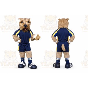 Brown Dog Mascot Costume with Custom Logo