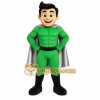 Green Superhero Mascot Costume with Custom Logo Green Superhero Mascot Costume with Custom Logo