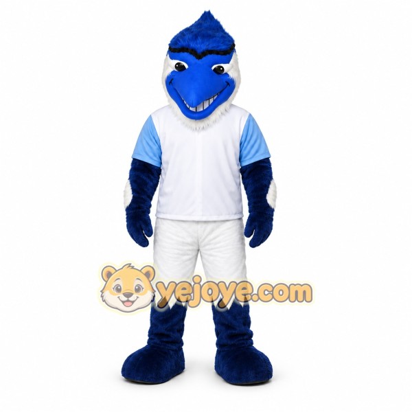 Blue Bird Mascot Costume with Custom Logo Blue Bird Mascot Costume with Custom Logo