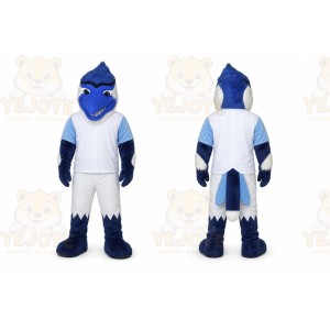 Blue Bird Mascot Costume with Custom Logo