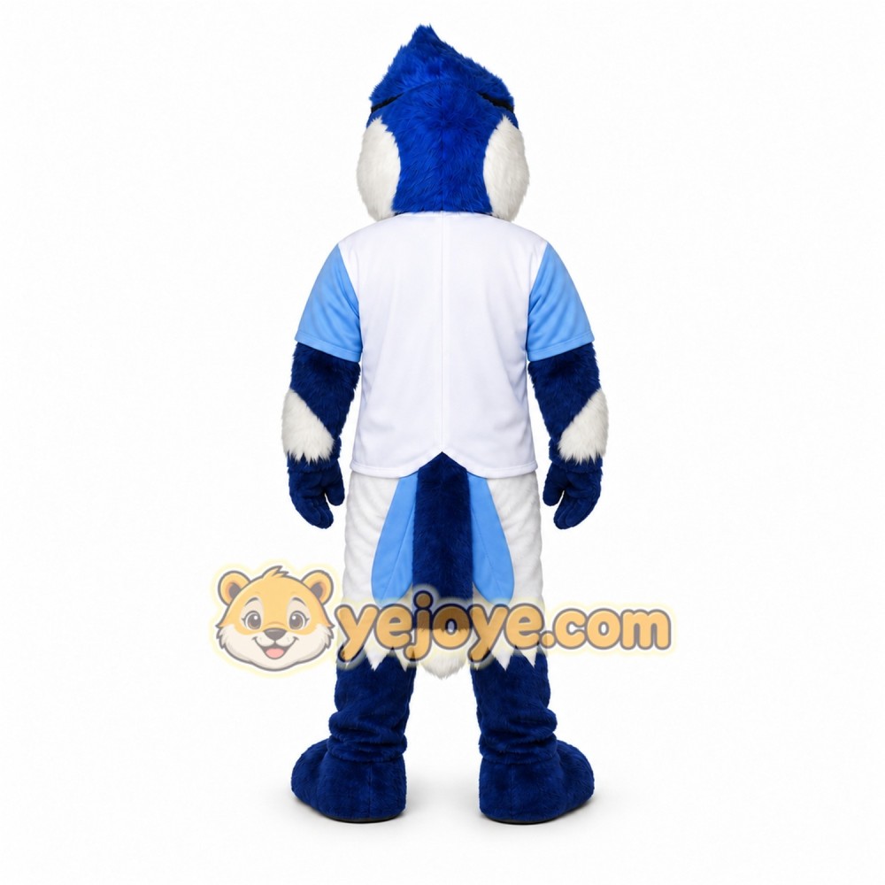 Blue Bird Mascot Costume with Custom Logo