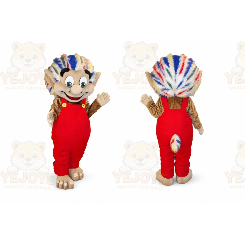 Red Creature Mascot Costume with Custom Logo