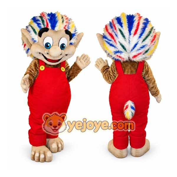 Red Creature Mascot Costume with Custom Logo