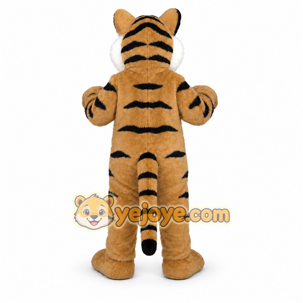 Brown Tiger Mascot Costume with Custom Logo Brown Tiger Mascot Costume with Custom Logo