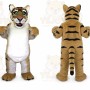 Brown Tiger Mascot Costume with Custom Logo