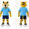 Yellow Tiger Mascot Costume with Custom Logo