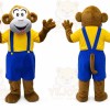 Brown Monkey Mascot Costume with Custom Logo