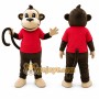 Brown Monkey Mascot Costume with Custom Logo