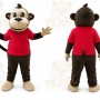 Brown Monkey Mascot Costume with Custom Logo
