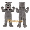Gray Dog Mascot Costume with Custom Logo Gray Dog Mascot Costume with Custom Logo