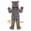 Gray Dog Mascot Costume with Custom Logo Gray Dog Mascot Costume with Custom Logo