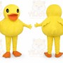 Yellow Duck Mascot Costume with Custom Logo