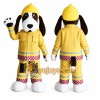 Yellow Dog Mascot Costume with Custom Logo Yellow Dog Mascot Costume with Custom Logo