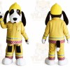 Yellow Dog Mascot Costume with Custom Logo