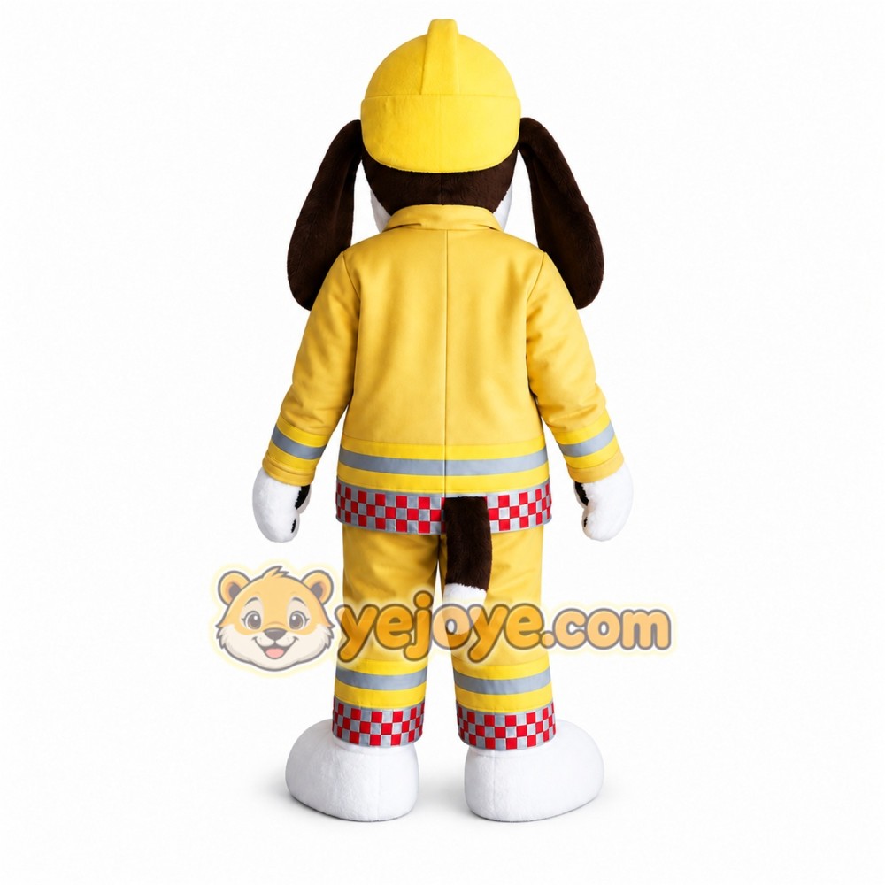 Yellow Dog Mascot Costume with Custom Logo Yellow Dog Mascot Costume with Custom Logo