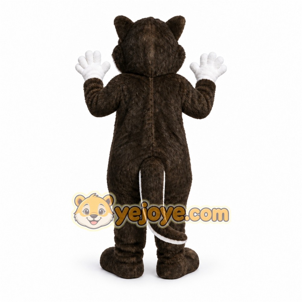 Brown Mouse Mascot Costume with Custom Logo