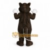 Brown Mouse Mascot Costume with Custom Logo