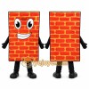 Orange Brick Mascot Costume with Custom Logo Orange Brick Mascot Costume with Custom Logo