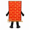 Orange Brick Mascot Costume with Custom Logo Orange Brick Mascot Costume with Custom Logo