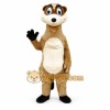 Tan Meerkat Mascot Costume with Custom Logo Tan Meerkat Mascot Costume with Custom Logo