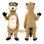 Tan Meerkat Mascot Costume with Custom Logo