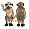 Brown Meerkat Mascot Costume with Custom Logo Brown Meerkat Mascot Costume with Custom Logo