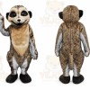 Brown Meerkat Mascot Costume with Custom Logo