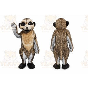 Brown Meerkat Mascot Costume with Custom Logo