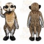 Brown Meerkat Mascot Costume with Custom Logo