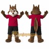 Brown Chipmunk Mascot Costume with Custom Logo Brown Chipmunk Mascot Costume with Custom Logo