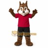 Brown Chipmunk Mascot Costume with Custom Logo Brown Chipmunk Mascot Costume with Custom Logo
