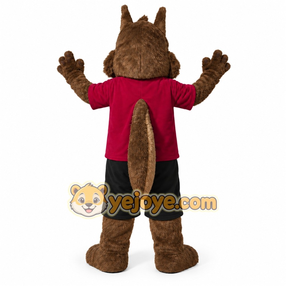 Brown Chipmunk Mascot Costume with Custom Logo Brown Chipmunk Mascot Costume with Custom Logo