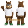 Brown Chipmunk Mascot Costume with Custom Logo Brown Chipmunk Mascot Costume with Custom Logo